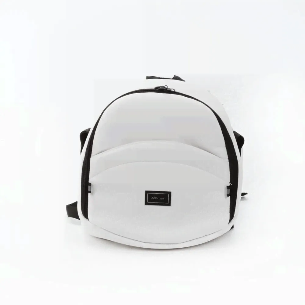 Коляска 2 в 1 Adamex Blanc Deluxe SA1 (белая кожа)-4