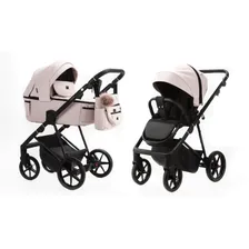 Коляска 3 в 1 Adamex Vasco Deluxe V-SA15 Светло-розовая экокожа
