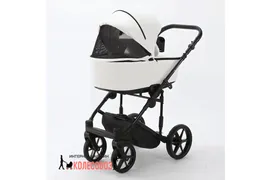 Коляска Adamex Zico Deluxe 2 в 1 Z-SA1 Белая экокожа