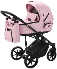 Коляска универсальная Adamex Zico Deluxe 3 в 1, Z- SM5 - Розовая перламутровая экокожа