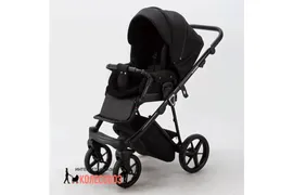Коляска Adamex Porto Lux 2 в 1 PO-PS37 Черный, черная экокожа