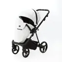 Коляска 2 в 1 Adamex Blanc Deluxe SA1 (белая кожа)